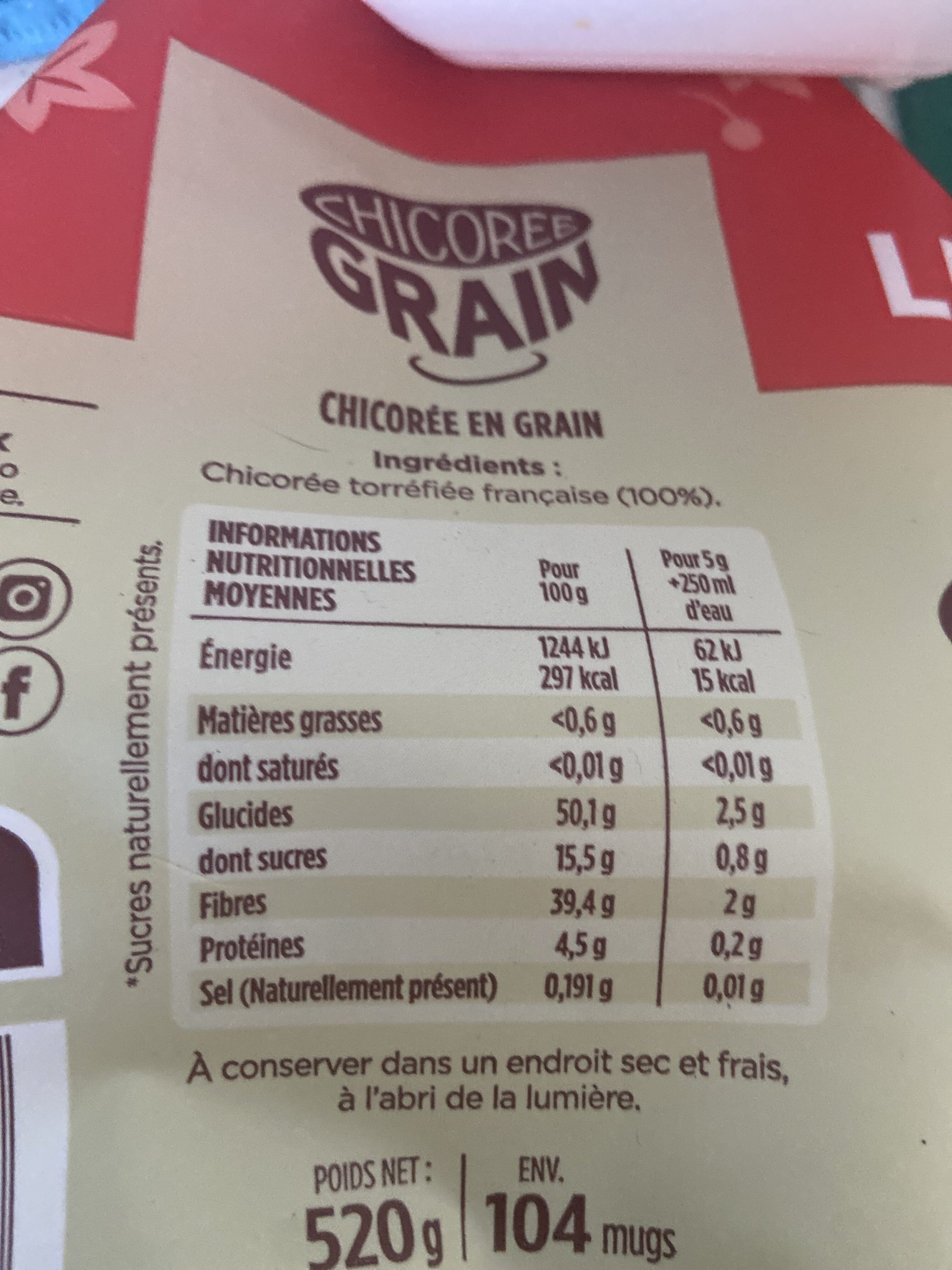 CHICOREE GRAIN 520G LEROU – Image 3
