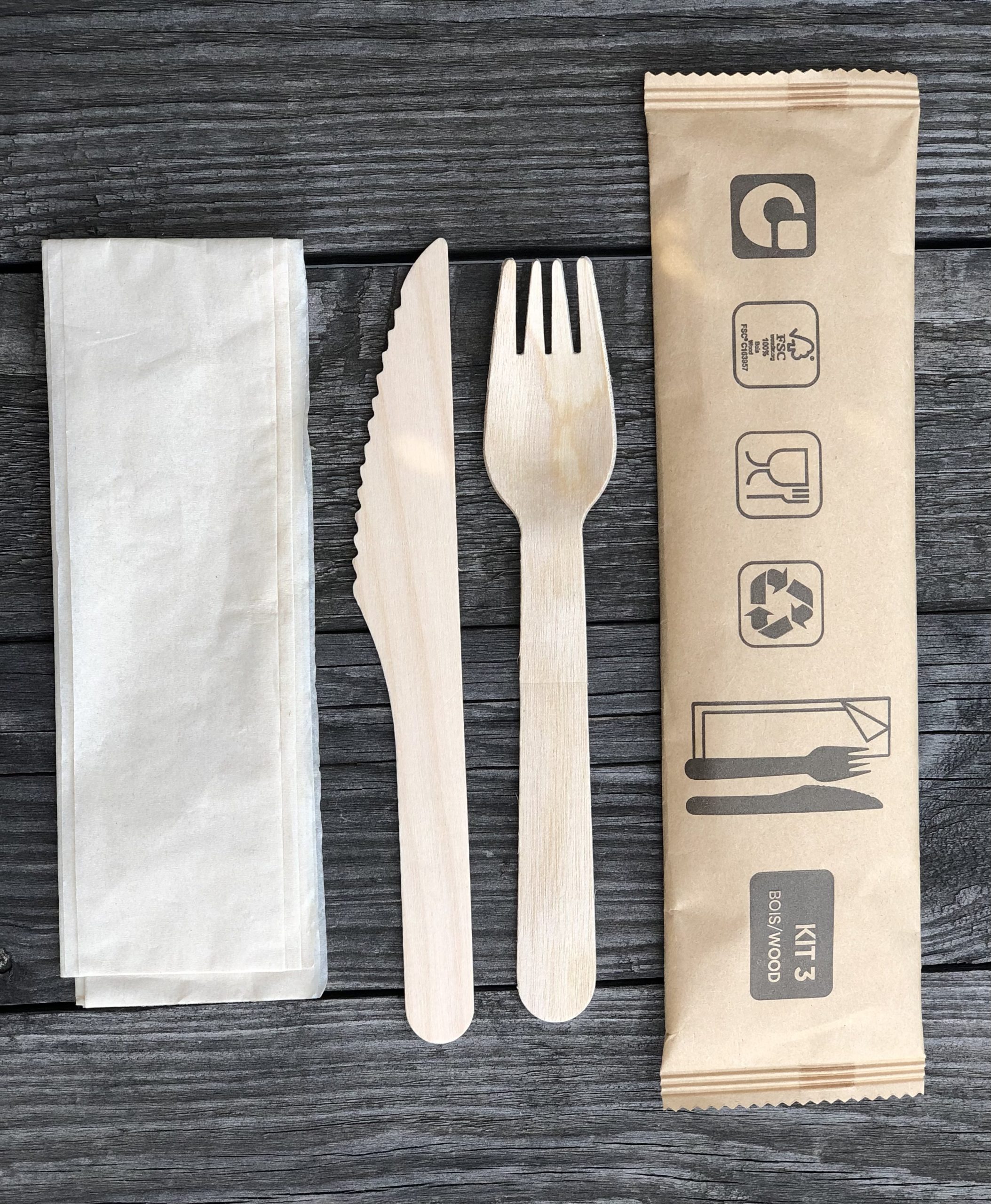 KIT COUVERT 3 EN 1 BOIS